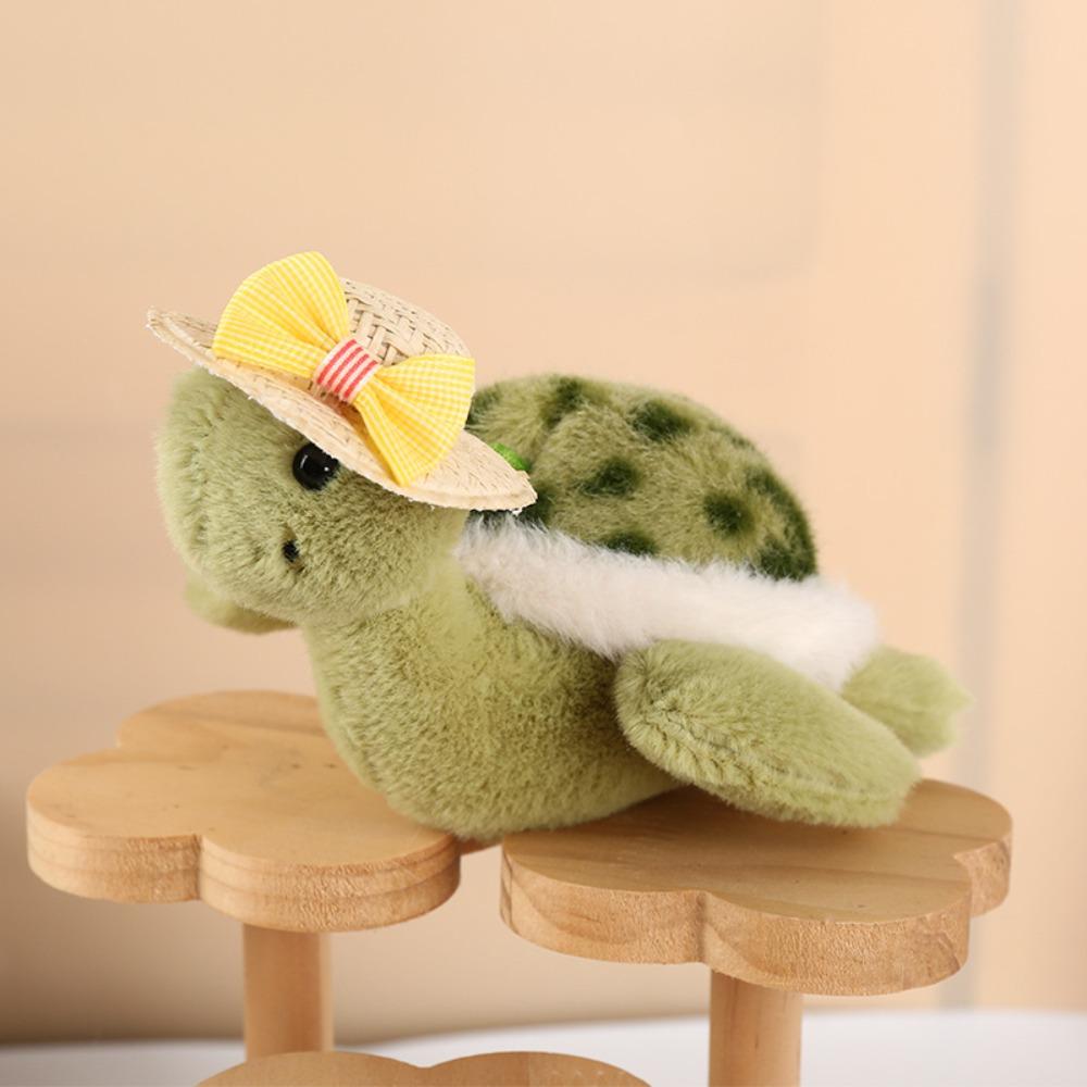 Animal Turtle Plush Keychain Cartoon Green Doll Key Ring Sweet Plush Turtle Pendant  Birthday Gift жёлтый