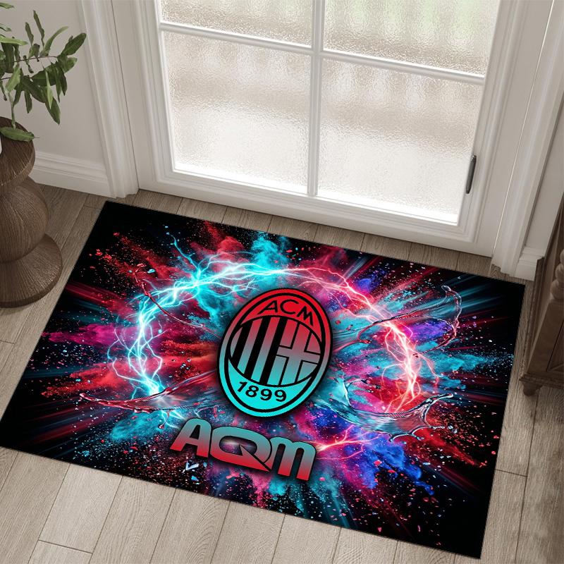 AC Milan Design Crystal Velvet Carpet Cozy Non?Slip Printed Rug For Bedroom Living Room Entrance