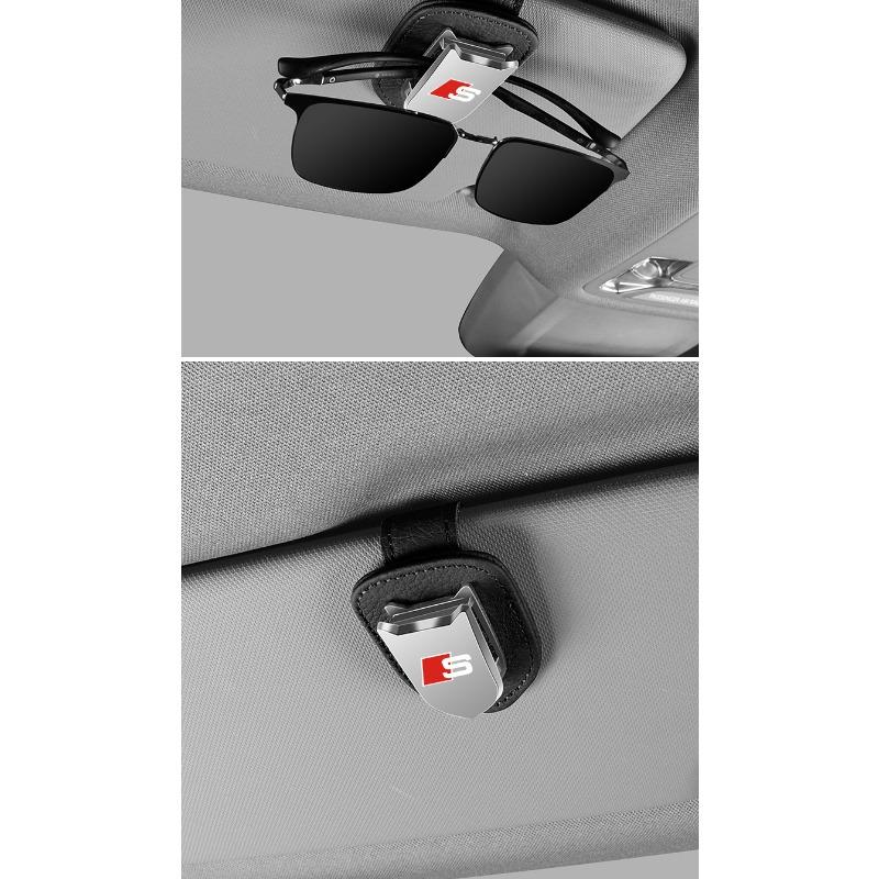 Car Auto Sun Visor Glasses Box Sunglasses Clip Card Ticket Holder Stand for Audi A3 A4 B5 B6 A3 8P 8V 8L A5 A6 C6 C5 A1 A7 A8 Q2 Q3 TT RS3 RS4