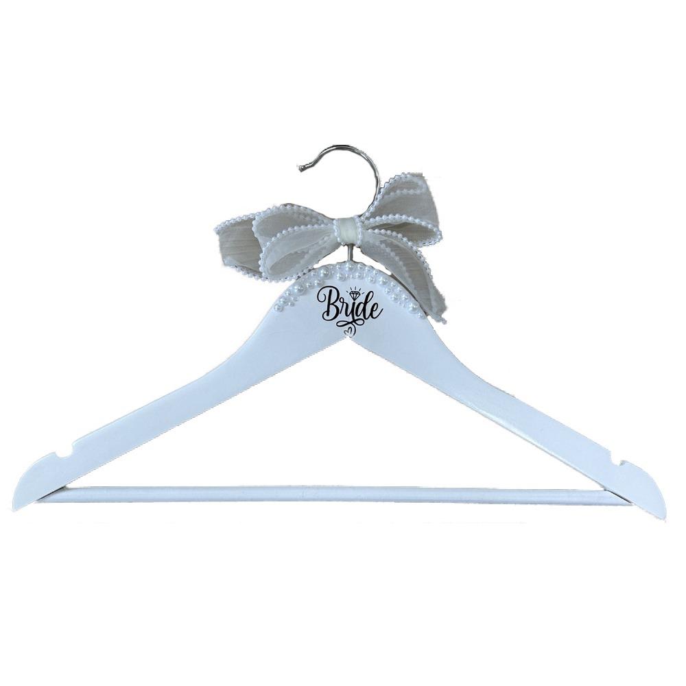 Adorned with Pearls Wooden Hanger Space-Saving Wedding Dress Hanger  Bridal Shower