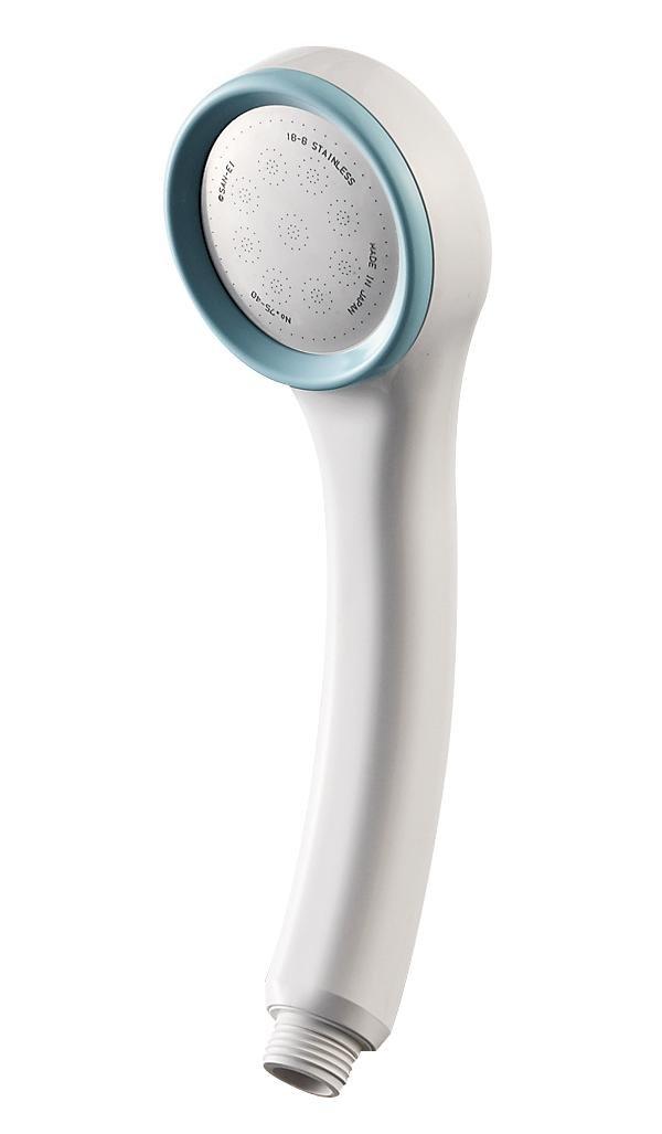 

SANEI Shower Head Water Saving Rainy Basic Hole Soft to the Touch and Bathing Blue [Shower 0.3mm Comfort] PS300-80XA-LB22