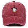 Vyšívaná tučňáčí baseballová čepice - Unisex Retro měkký kšilt Sluneční klobouk