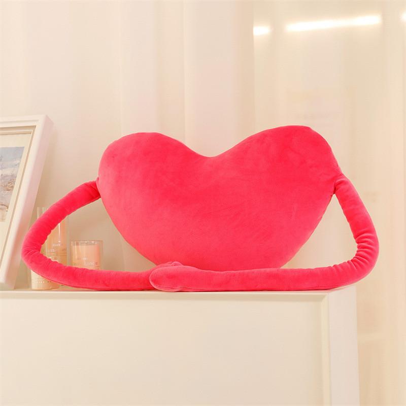 Love Heart Plush Five-pointed Star Doll Creative Wedding Gift Pink Small 45cm Unfold 155cm Pink Love,45cm/17.71in