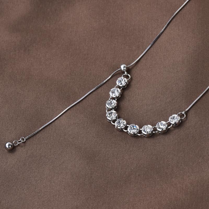 Inspired Ins Unique Titanium Steel Necklace With Dazzling Zircon Detail For Womens Fashion
