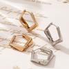 New cold and smooth geometric ear buckles, simple temperament trendy earrings