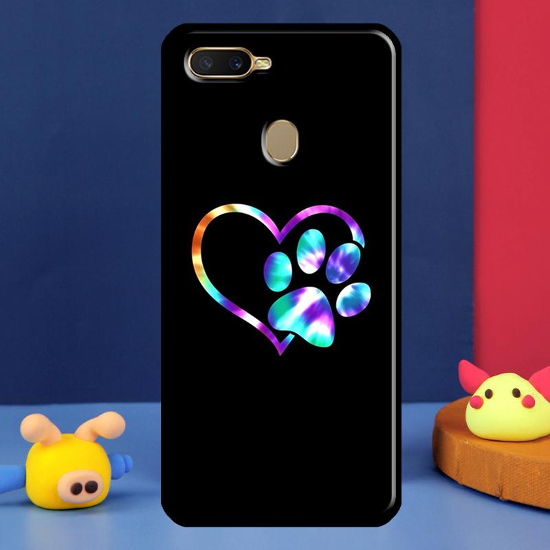 Dog Paw Case For Oppo A96 A76 A16 A74 A94 A54 S A57 A77 A58 A78 A98 A5 A9 A91 A15 A17 A52 A72 Cover