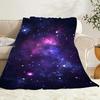 Charming Galaxy Print Flannel Blanket for Camping, Traveling and Home Decoration - Holiday Gift, Halloween Christmas
