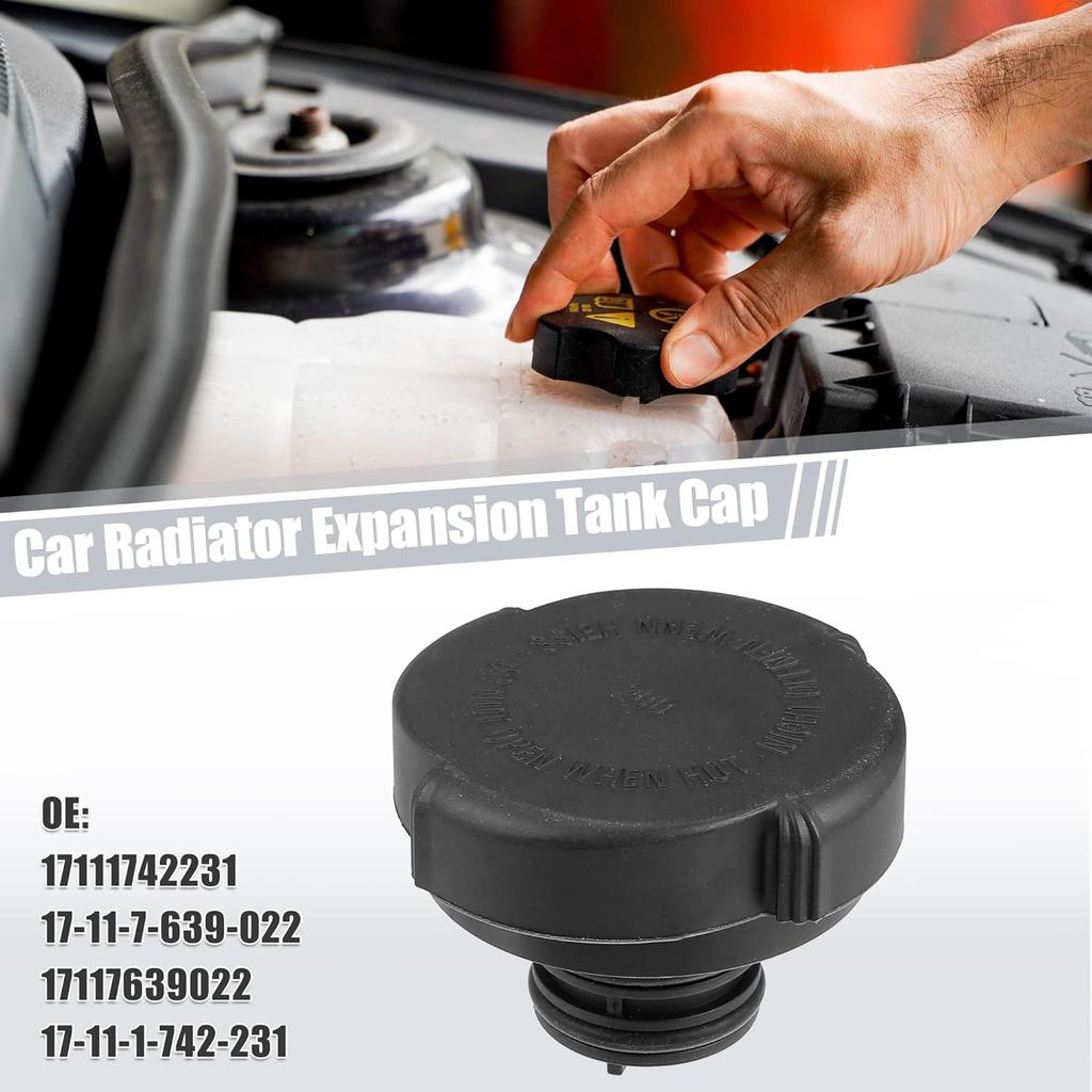 ACROPIX Car Radiator Coolant Reservoir Expansion Tank Cap Fit for BMW 325i E36 E46 1992-2005 No.17111742231/17117639022 - Pack of 1 Black