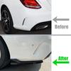 For Mercedes Benz C Class W205 C180 C200 C260 C43 AMG 2015- Car Rear Bumper Diffuser Side Splitters Accessories