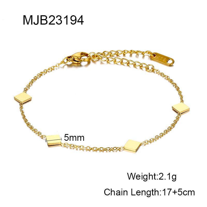 

Женский браслет из титановой стали с 18-каратным золотым покрытием - в корейском стиле, холодный стиль, универсальный, нишевый дизайн