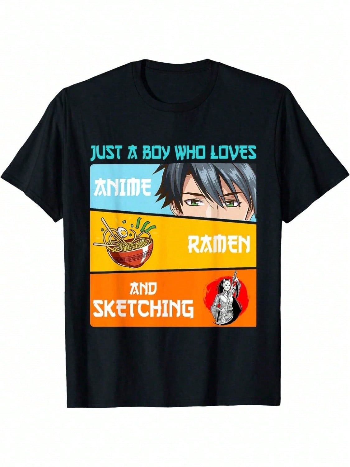 Just A Boy Who Loves Anime Raunisex And Sketching Japan Anime T-Shirt S