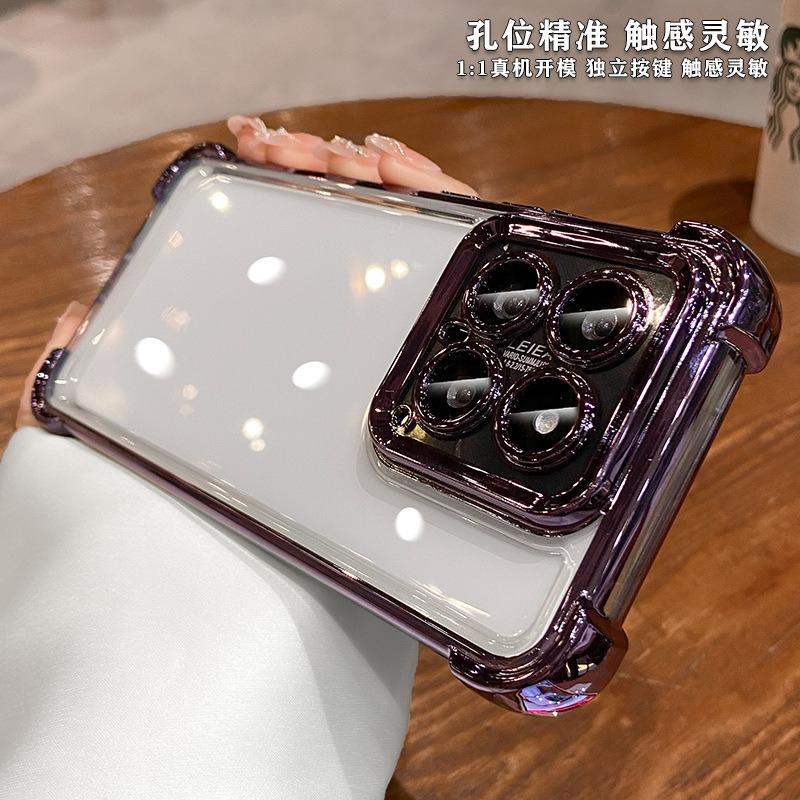 Luxury Shockproof Phone Case For Xiaomi Redmi 9C 9A 9AT 10 10C 10A 12 12C 13 13C 13x 14C Lens Film Bumper Transparent Air Cover