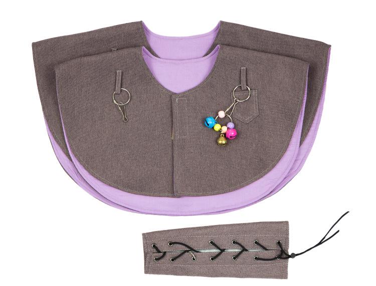 Parrot Diaper Nappy & Shawl Protector: Anti-Scratch/Bite Peony Design for Budgie & Cockatiel