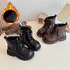 Children's Martin Boots 2025 Winter New Girls' Foreign Style Short Boots Two Cotton Leather Boots Boys' Warm Velvet Cotton Boots Tide