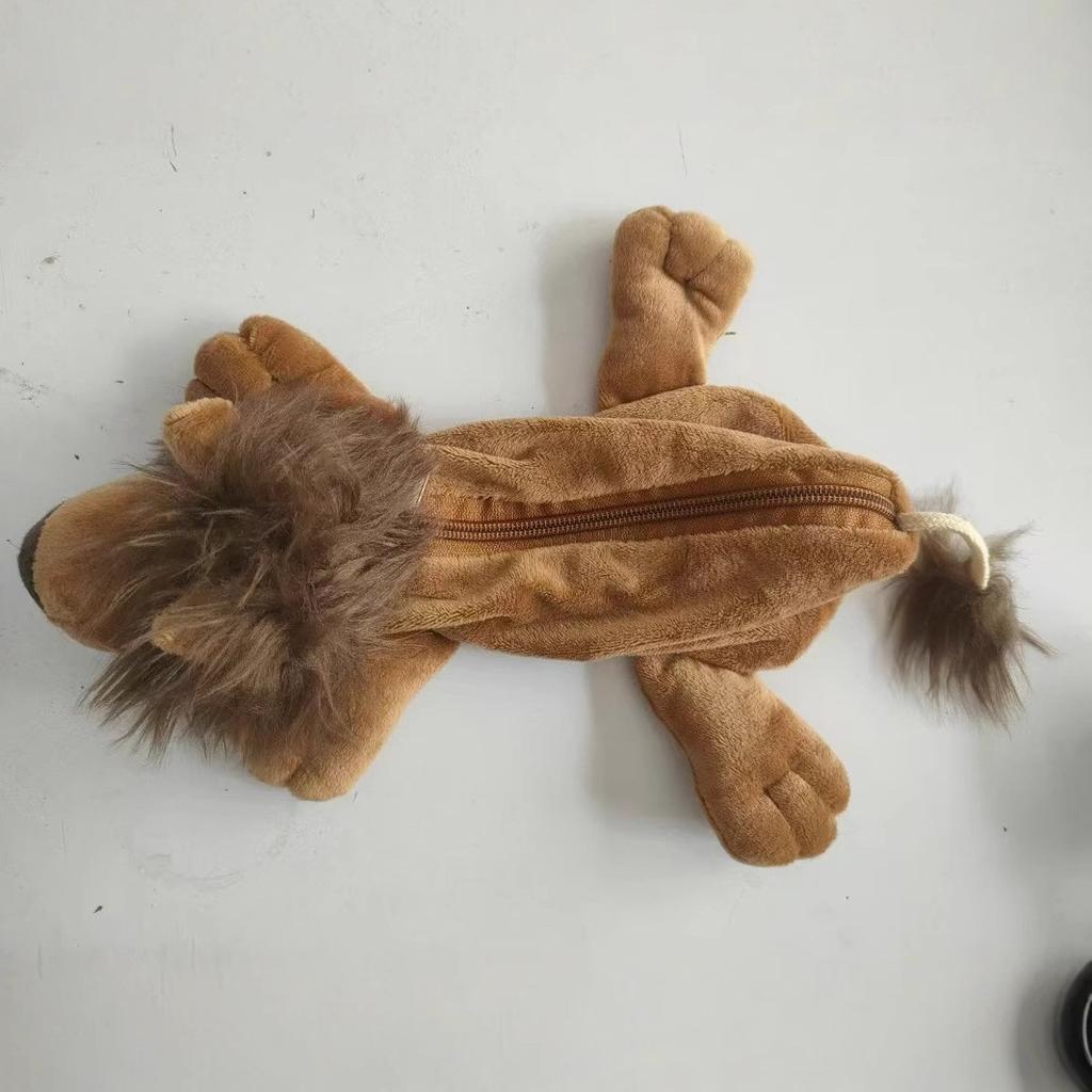 Borsa astuccio in peluche animale di grande capacità creativa Borsa cancelleria per ragazzi e ragazze Borsa portaoggetti multifunzionale Borsa cosmetica