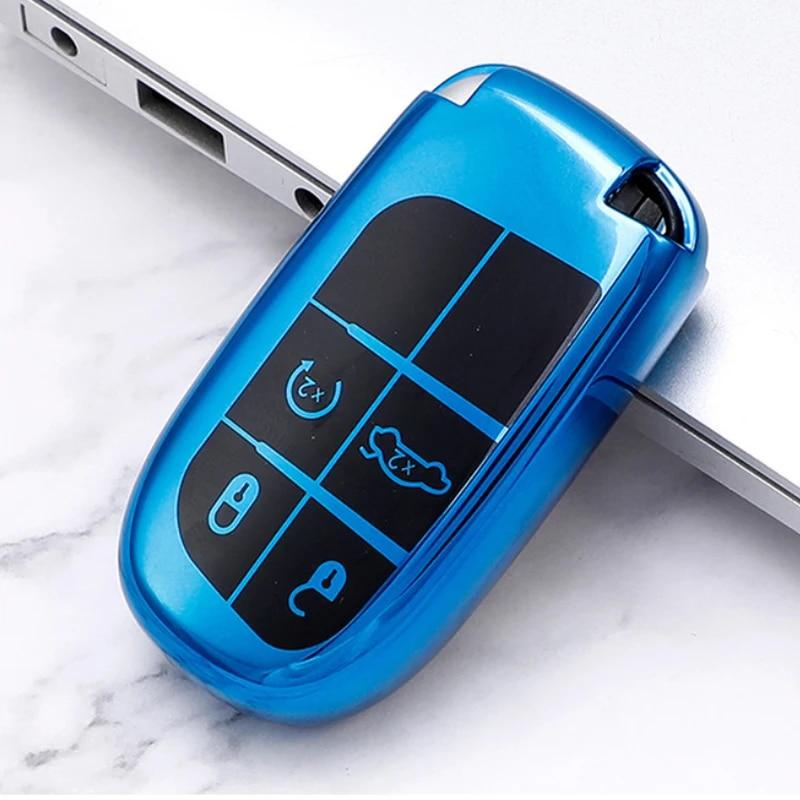 Carcasă pentru chei cu 45 de butoane, geantă Suport pentru carcasă Fob pentru Jeep Renegade Compass Grand Cherokee pentru Chrysler 300C Wrangler Dodge