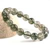 Emerald Green Translucent Tourmaline Hair Bracelet - Smooth Beaded Jewelry