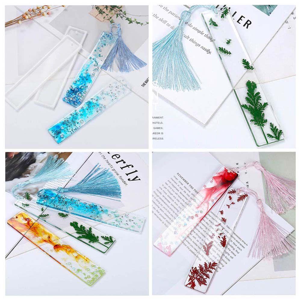 Handmade Resin Transparent Rectangle Silicone Equipments Bookmark Mold Mould Making Jewelry Tools