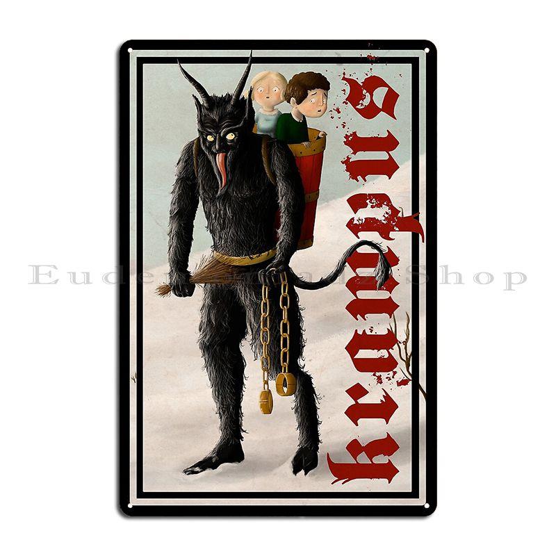 

Krampus Original Gruss Von Krampus Holiday Artwork Metal Sign Decoration Decoration Designs Living Room Tin Sign Poster 20x30cm