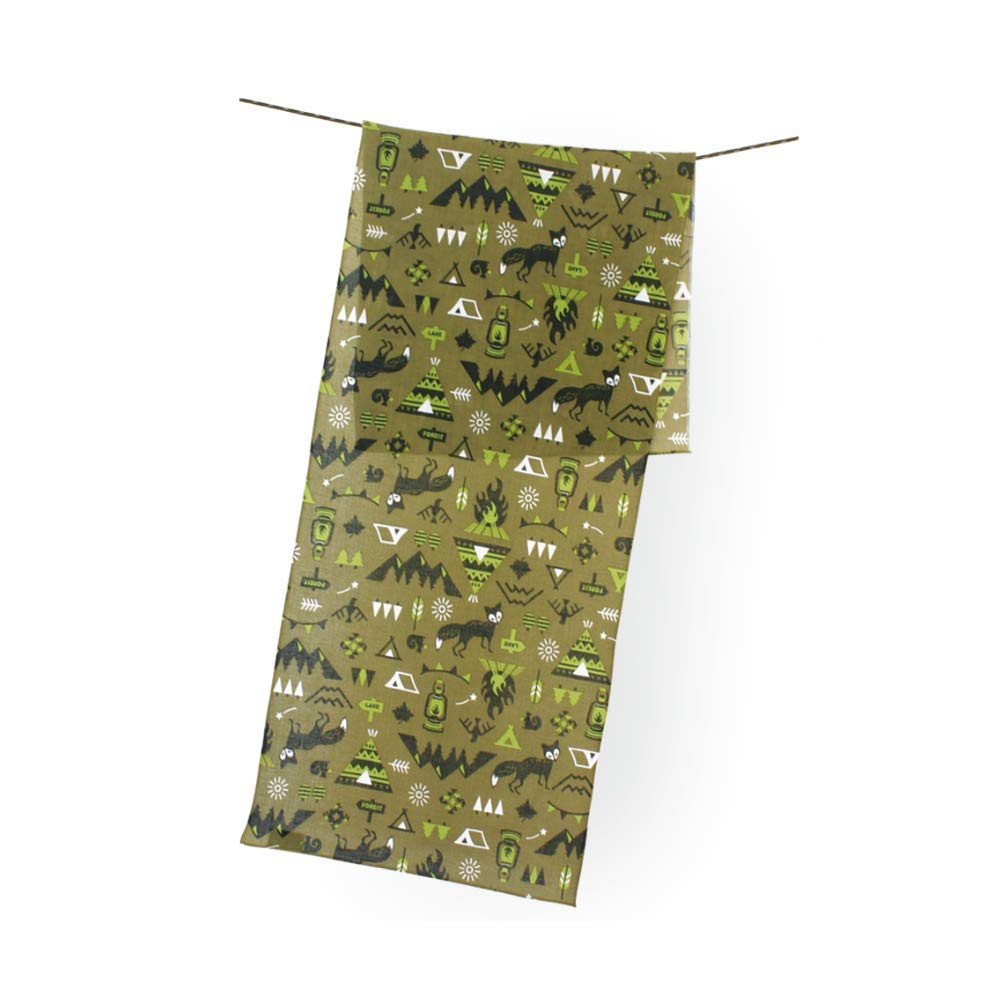 Maeda Senko ANDRIAS Outdoor Hand 100cm X 34cm (Giant Salamander) Towel, Camp, Khaki, Size Approx.