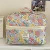 Large Floral Cosmetic Bag Coquette Organizer Bag Fashion Aesthetic Toiletry Bag  for Women Girls