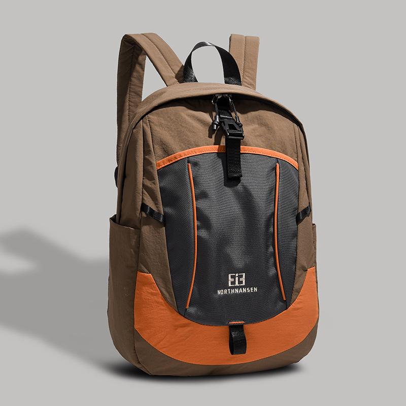 Casual backpack contrasting colors durable commuter student backpack versatile cycling outdoor sports backpack