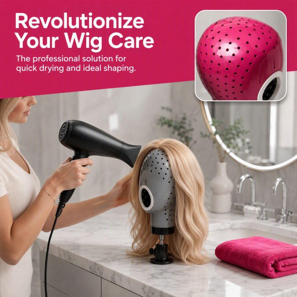 Quick Blow Dry Wig Drying Stand Anti-slip Hair Styling Head for Lace Wig Caps