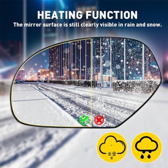 Para 07-13 Cadillac Chevrolet Tahoe GMC Espejo Yukon Cristal Calefactable Señal Conductor