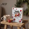 Desktop Holiday Ornaments Christmas Greeting Cards with Envelopes, Funny 3D Wall Breaking Cards, Unique Gifts Cute Santa Reindeer Festive Card