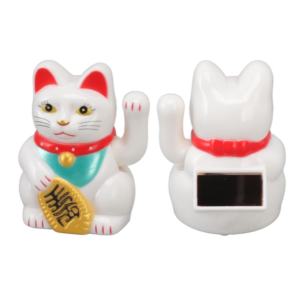 Chinesische Glückskatze Winkende Arm Solarlampe Induktion Statue Figur Für Heim Auto Ornamente