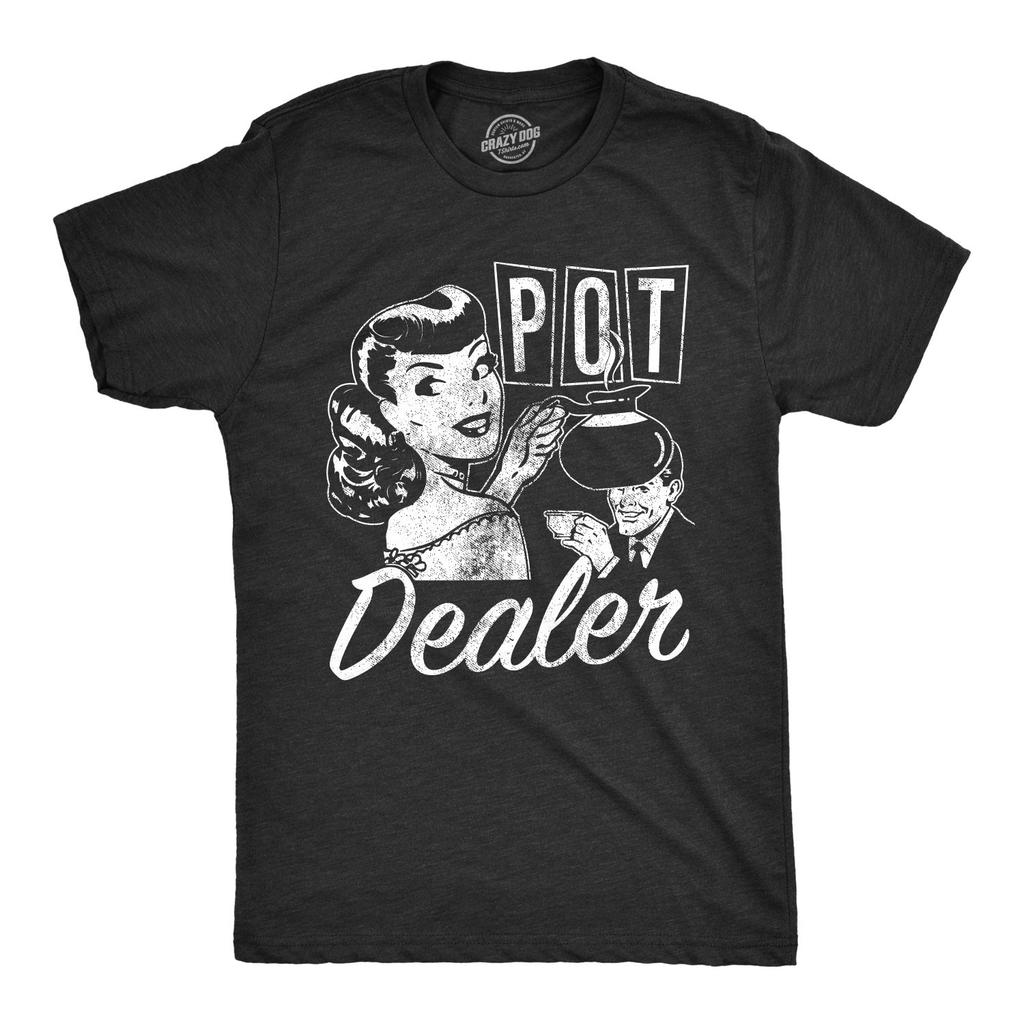 Pot Dealer Unisex T-shirt Funny Coffee Tee Diner Shirt Caffeine Waitress Tee