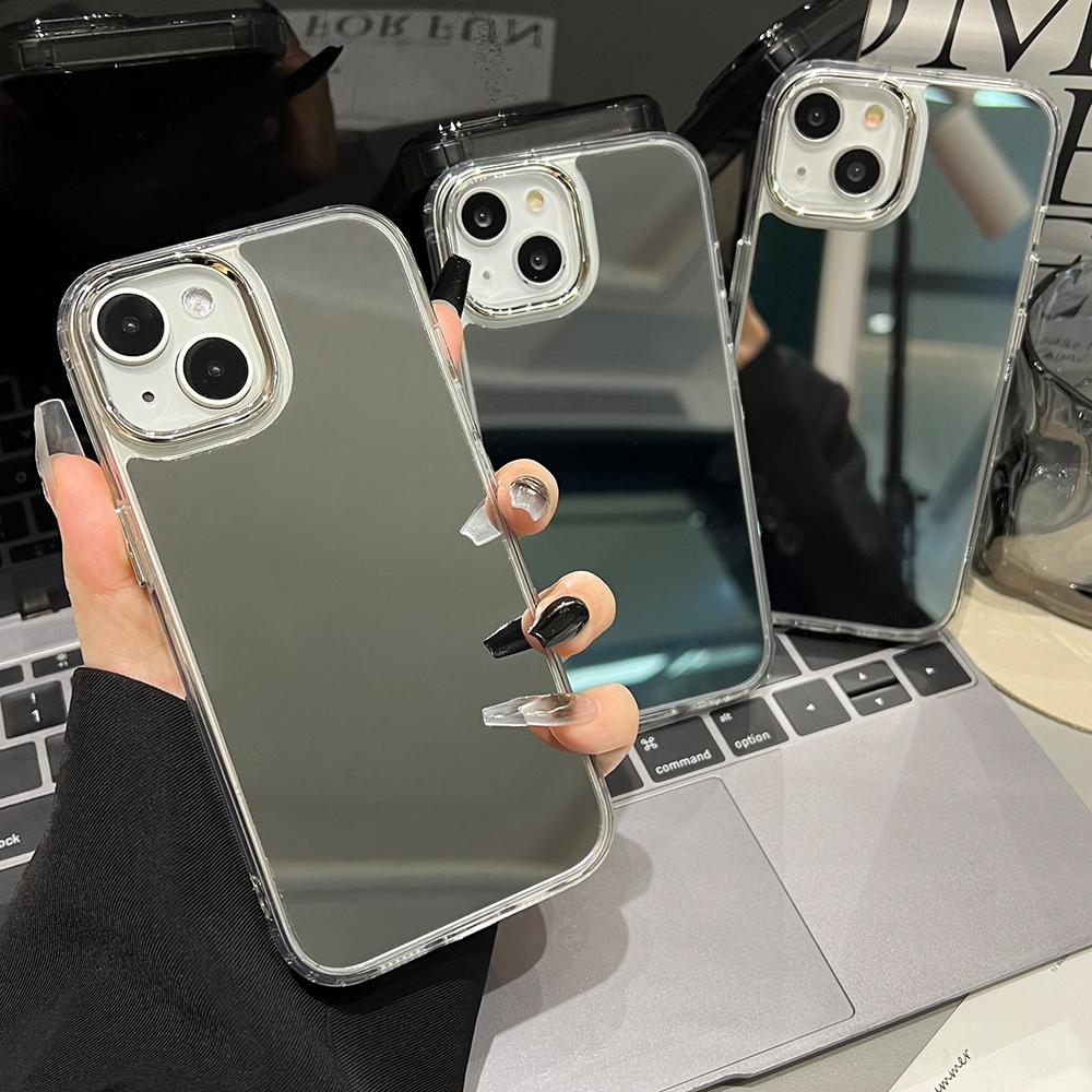 Mirror Makeup Luxury Acrylic Phone Case For IPhone 17 Pro Max 16 15 14 13 12 11 16E 17E Plus Protective Cover Trendy Shell Funda