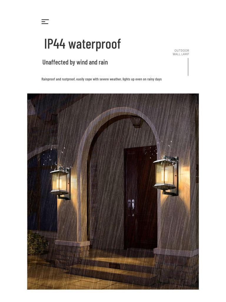 New Chinese Solar Waterproof Wall Lamp for Villas, Courtyards, Aisles, Balconies, and Stairways