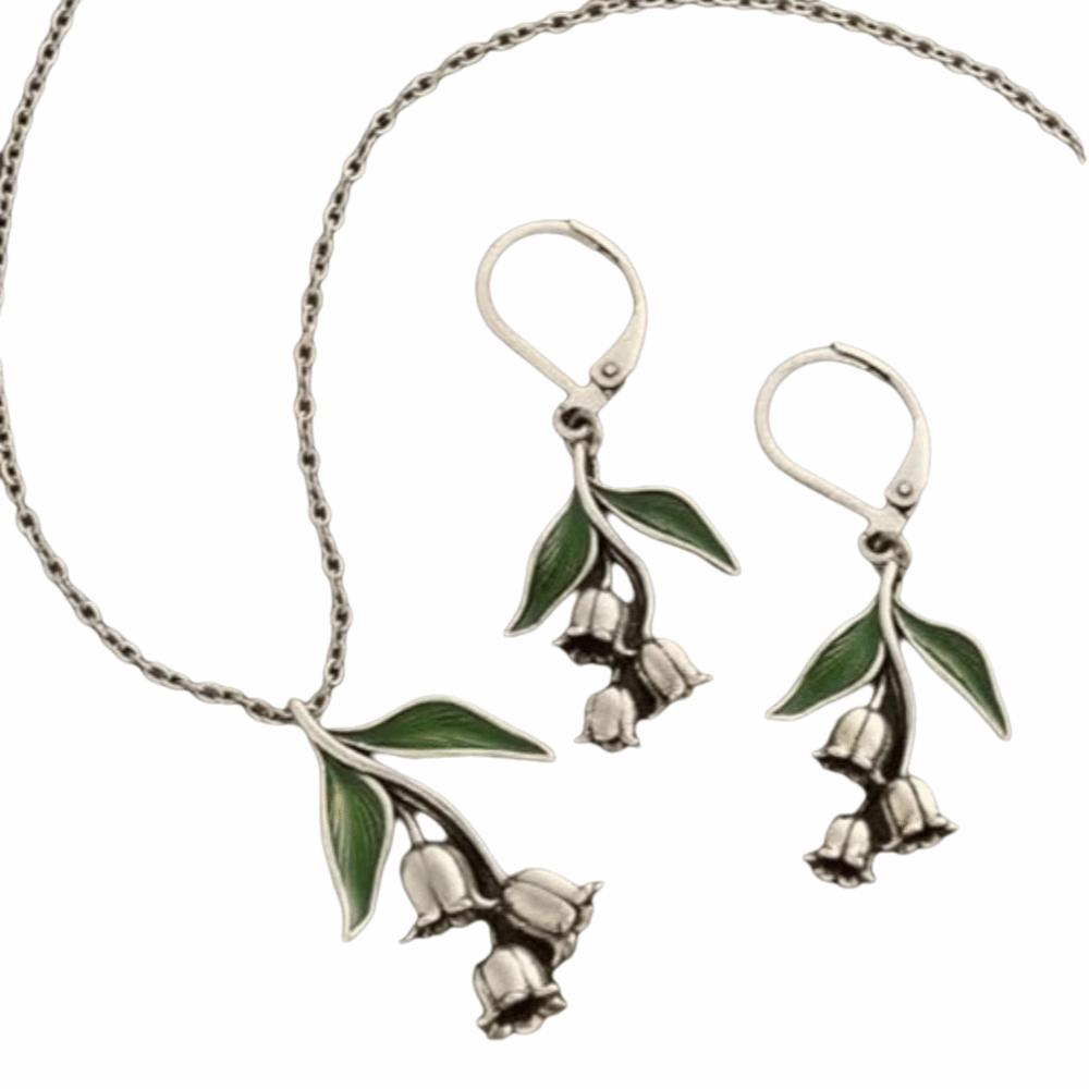 Vintage Style Convallaria Majalis Earrings Drop Shape Dangle Flower Jewelry  Women Jewelry