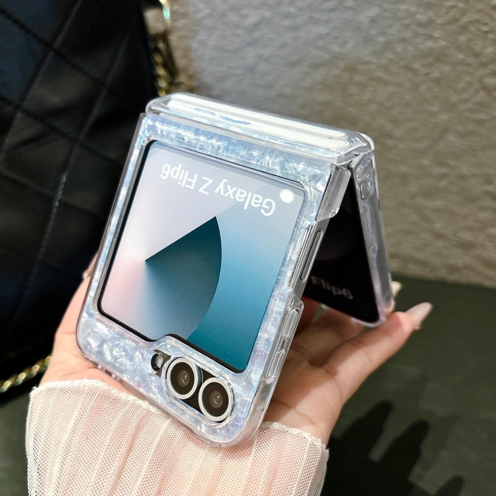Colorful For Samsung Galaxy Z Flip 6 7 FE 5G Rotating Bracket Phone Case Magnetic Hinge Protective PC Hard Shell Back Cover