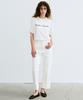 Nigaennikol Roll-Up Denim Cotton Pants_White