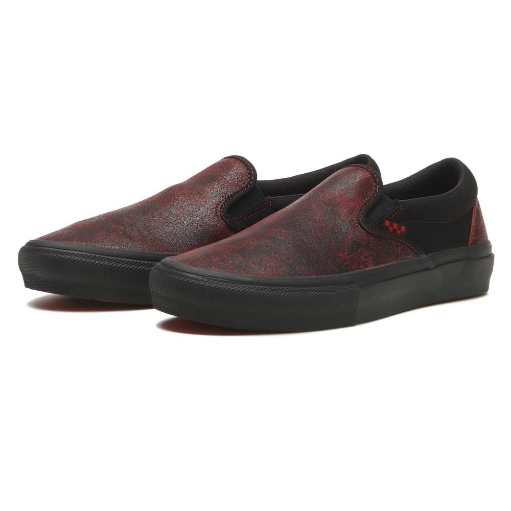 Vans Skate Slip On Saw Red Black Vn0a5fcay25