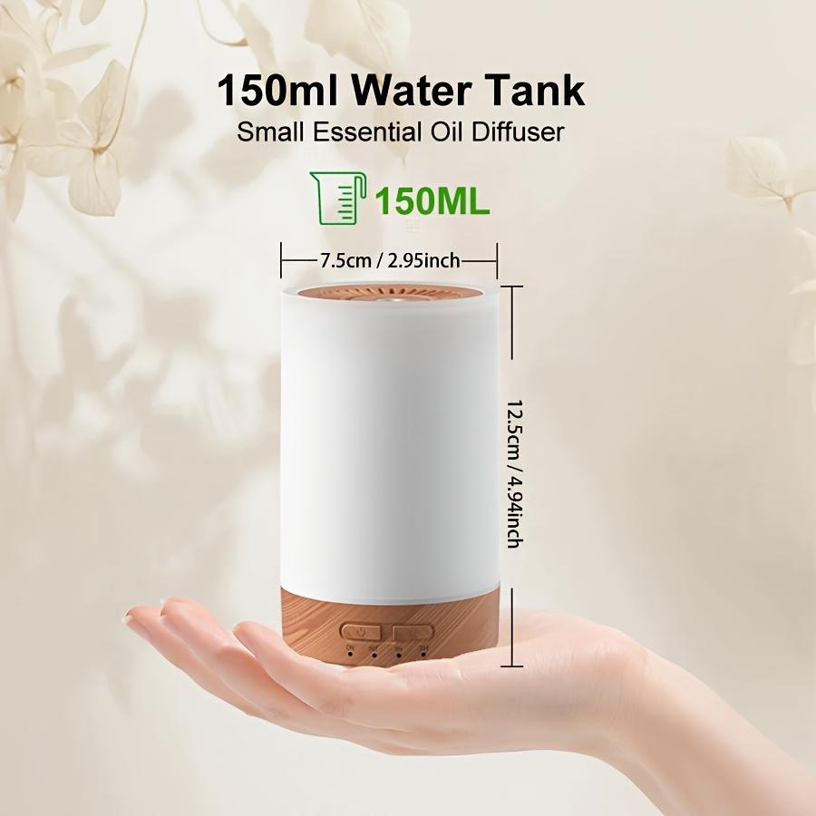 1pc 150Ml Essential Oil Diffuser, Portable Mini Aroma Diffuser, Quiet Desktop Mist Diffuser, Air Humidifier for Home Bedroom Office