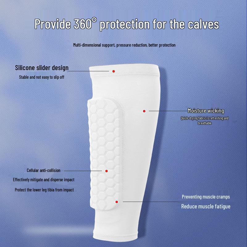 Calf Shin Guard Protective Sleeve for Kicking & Anti-Collision - Professional Sports Gear for Football, Running Leg Warmers.