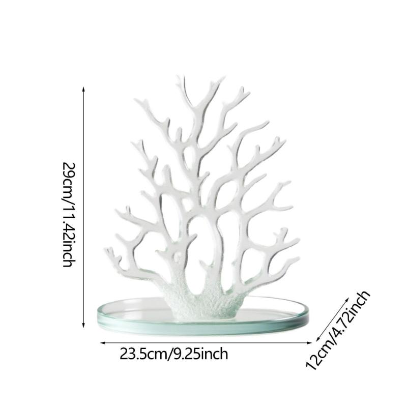 Multi Level Jewelry Tree Organizers Plastic Display Holder For Home Store Decoration Compact Design Easy Assembly Space Saving