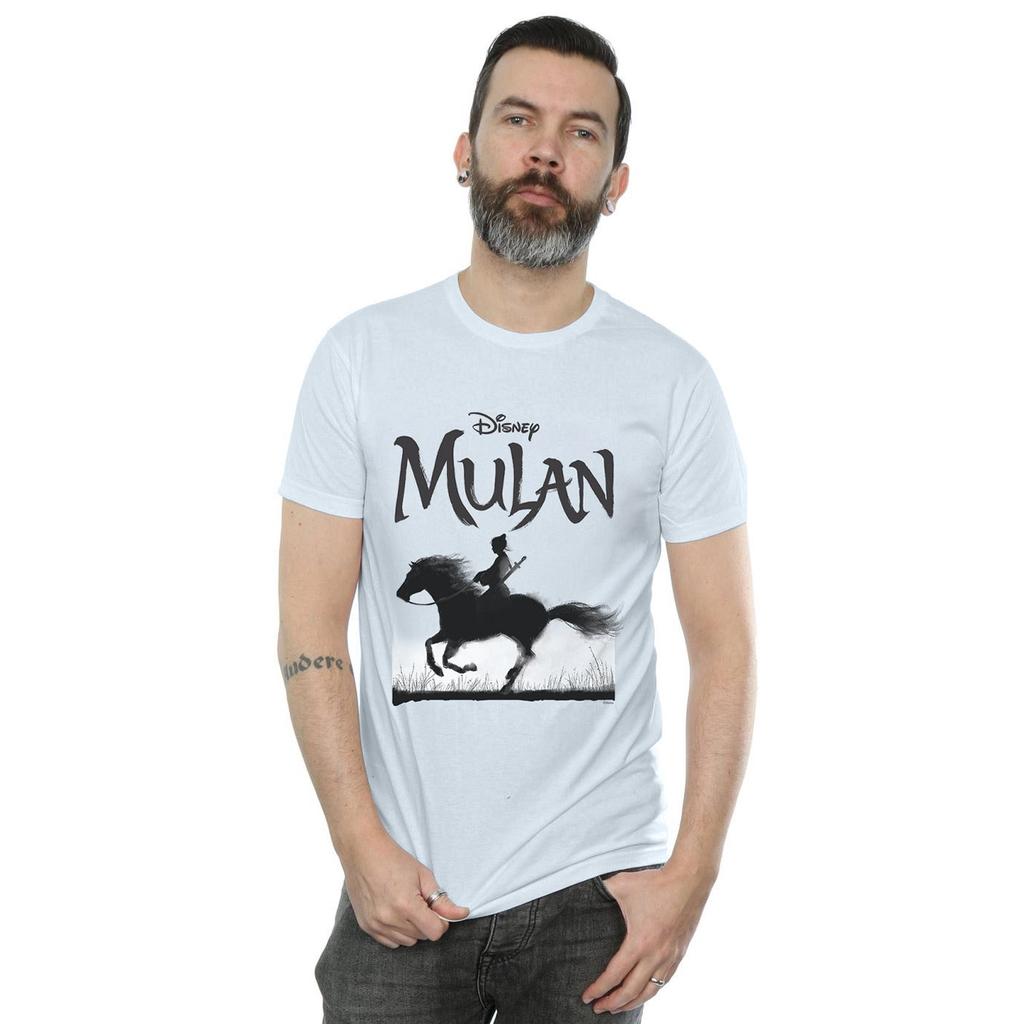 Disney Mens Mulan Movie Mono Horse T-Shirt