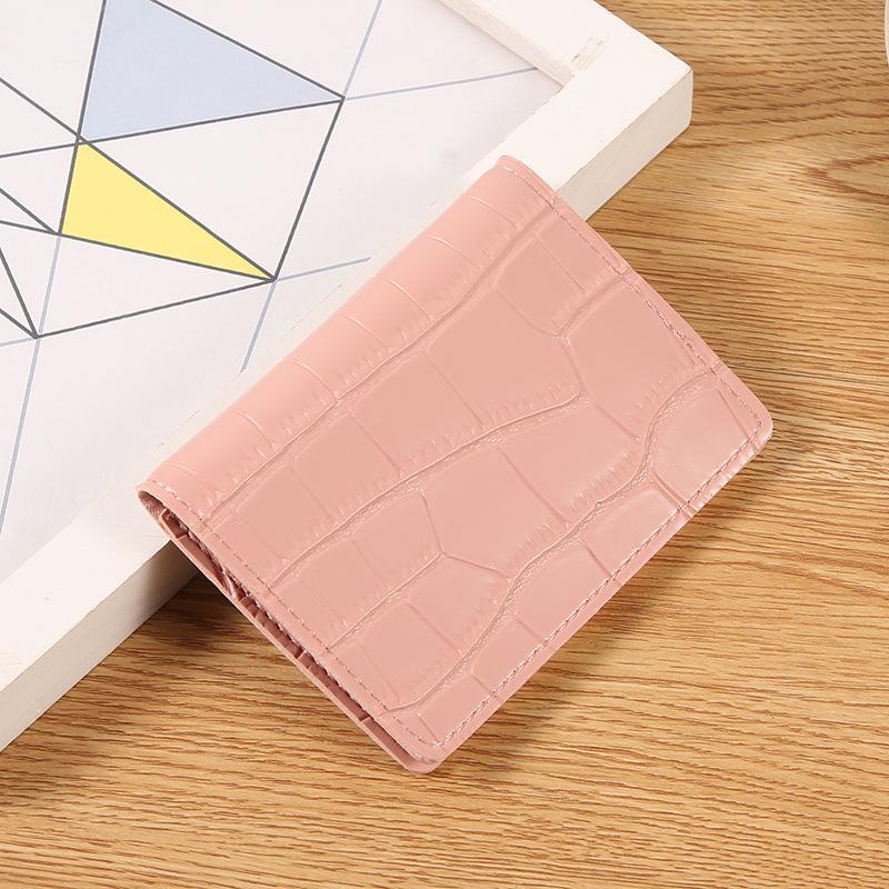 Short Women Wallet Faux Leather Multi Card Slots Holder Coin Purse Bag Portable Solid Color Mini Wallet