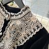Jednofarebné elegantné šaty Dámske Zimné Patchwork Čipkované Párty Midi Šaty Dámske Ležérne Francúzsky štýl Sladké Kawaii Kórejské šaty Ženy 2024