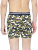 Amazon Essentials 5er-Pack Herren Tagless Baumwoll-Boxershorts, Lockere Passform, Camouflage/Dunkelblau/Schwarz/Weiß gestreift/Militärgrün/Warrior, Größe L