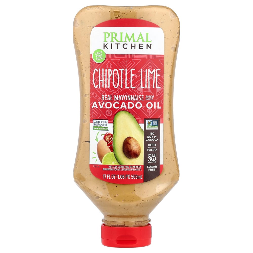 Primal Kitchen Real Mayonnaise with Avocado Oil, Chipotle Lime Flavor 503ml (17fl oz) 503ml - 1 ea