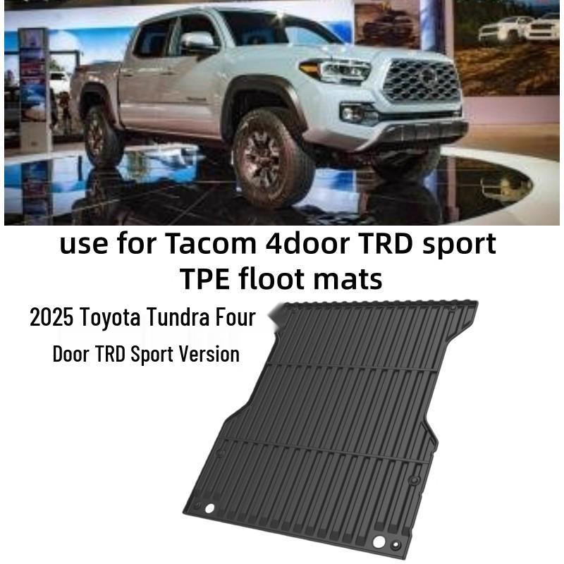 2025 Toyota Tacoma TRD Sport 4-дверный пикап – Вкладыш в кузов, водонепроницаемый, экологичный TPE Truck Bed Liner