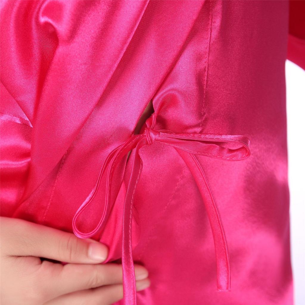 Bronzing Brithday Girl Birthday Girl Party Robe Thin Seven-Sleeve Children's Long Cardigan Robe