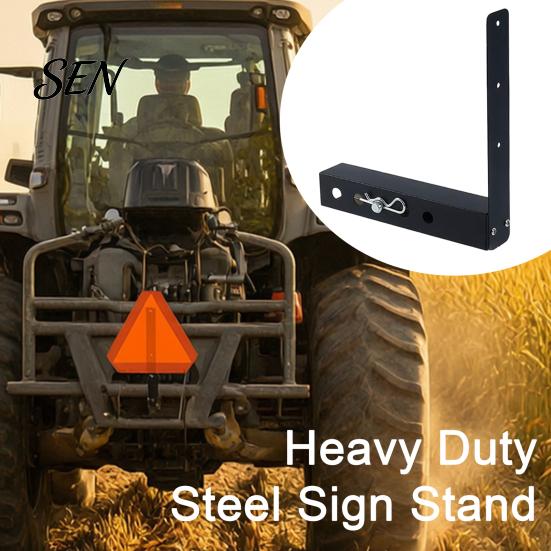 Heavy Duty Steel Bracket Slow Moving Vehicle Sign Bracket, Mounting for 2 Inch Receiver UTV Universal Utv Accessory Tractor, Safety Holder Off