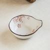 Cherry Blossom Ceramic Flavor Dish Household Spit Bone Dish Practical Single Handle Flavor Dish Restaurant Japanese Small Dish Tableware Dish