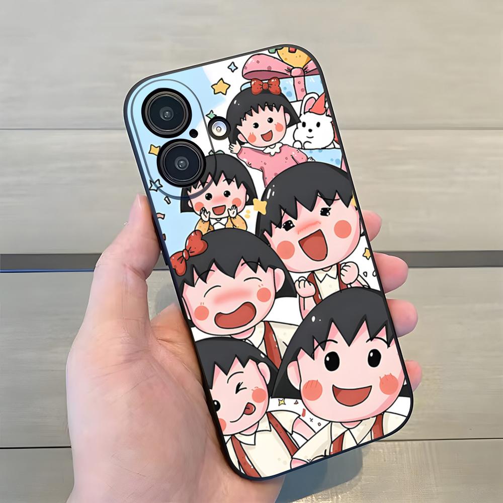 Cartoon Chibi M-Maruko-chan Phone Case For Iphone 17 Pro Max 15 16 Pro 14 Plus 13 11 12 Xr X Xs 7 8 SE Plus Back Cover